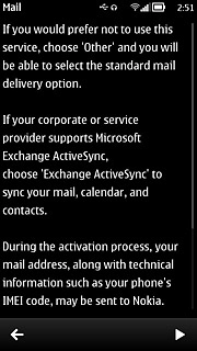 Press the next icon.