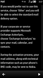 Press the next icon.