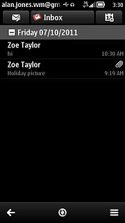 Press the menu icon.