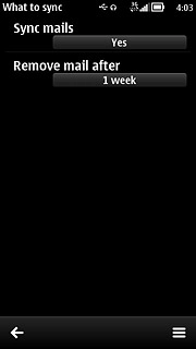 Press the return icon.