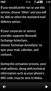 Press the next icon.