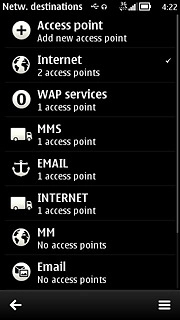 Press the menu icon.