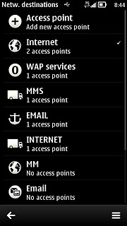 Press the menu icon.