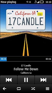 Press the repeat icon to select the required setting.