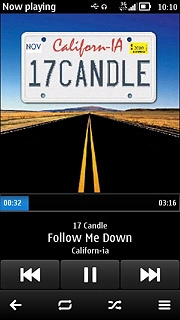 Press the menu icon.