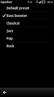 Press the return icon.