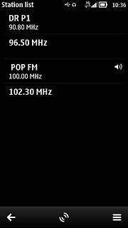 Press the return icon.