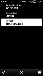 Press the confirm icon to save the settings.