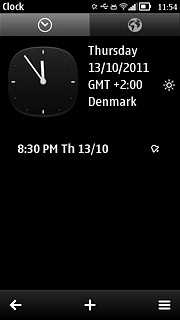Press the menu icon.