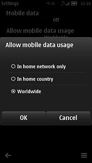 To turn on data roaming:Press Worldwide.