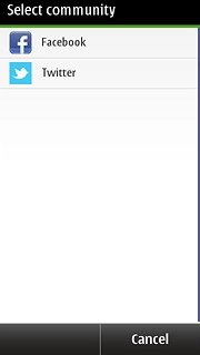 Press Facebook.If it's the first time you use the application, you need to log on to Facebook.