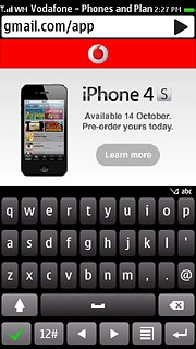 Key in http://gmail.com/app and press arrow right.