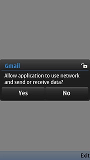 If you're asked to accept that the application establashes a connection to the internet:Press Yes.If it's the first time you use the application, you need to log on.