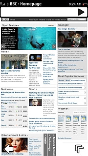Press the address bar at the top of the display.