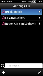 Go to the required folder.Press the different ring tones to listen to them.