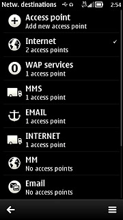 Press the menu icon.