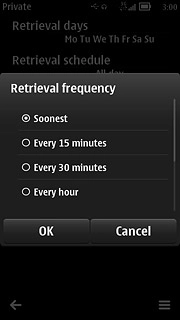 Press the required period.