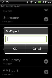 Key in 8080 and press OK.
