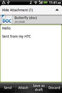 Press Send when you've finished your email message.