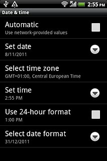 Press Select time zone.