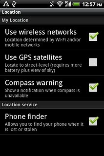 Press Use GPS satellites to turn the function on or off.