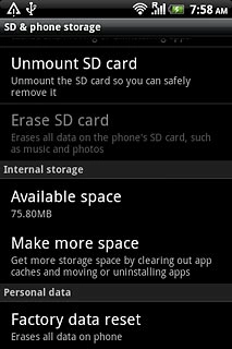 Press Factory data reset.