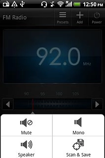 Press Speaker or Headset (depending on the current setting).