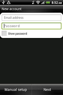 Press Password and key in the password for your email account at Vodafone.