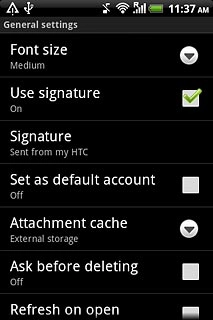 Press Set as default account to turn on the function.