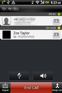 Make sure the call you want to end is active.Press End Call.The active call is ended and the call on hold is automatically activated.