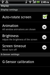Press Screen timeout.