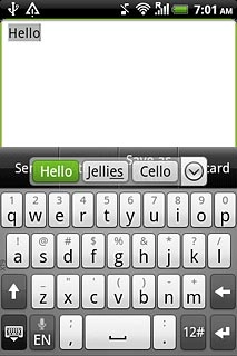 Press arrow down to see more words.