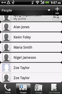 Press the required contact.