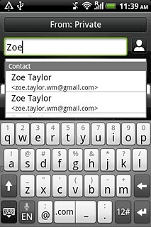 Press the required contact.Repeat the procedure to add more recipients.
