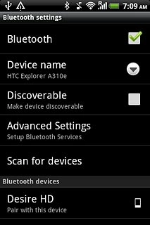 Press the required Bluetooth device.