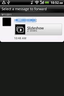 Press the required picture message.