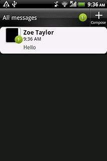 Press the required sender.