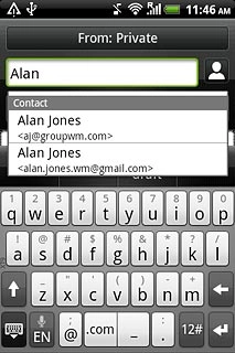 Press the required contact.