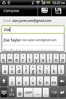Matching contacts are displayed.Press the required contact.