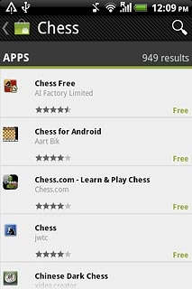 Press the required application.