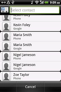 Press the required contacts.