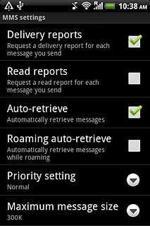 When the box next to the menu item is ticked (V), the function is turned on.