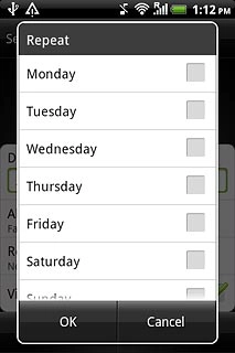 Press the required days to select them.