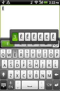 To key in a number or symbol:Press and hold the key with the required number or the key with the required symbol until the number or symbol is displayed.