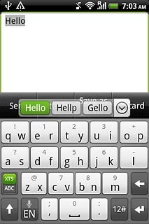 Press arrow down to see more words.