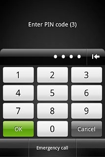 If you turn off flight mode:Key in your PIN and press OK.