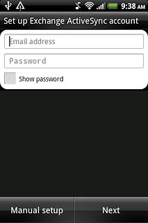 Press Email address and key in your email address.