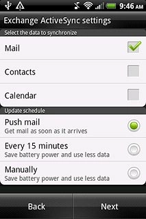 When the box next to the menu item is ticked (V), synchronisation is turned on.