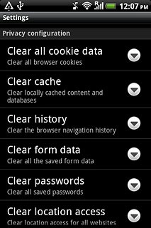 Press Clear all cookie data.
