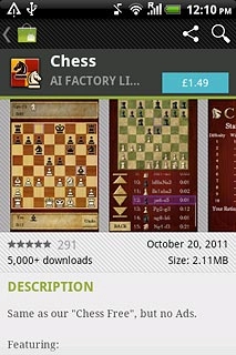 To buy an application:Press the price.